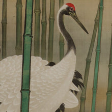 Load image into Gallery viewer, Okabe Tosui (c.1780–1850), A Pair of Cranes with Pine and Bamboo, Japanese hanging scroll, Mid Edo period