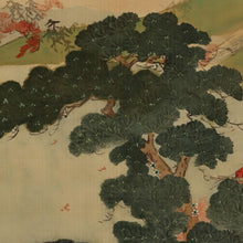 Load image into Gallery viewer, Tanaka Kasen (1864‑?), Arashiyama Boat Festival Scene, Japanese hanging scroll, Meiji period (1868-1912)