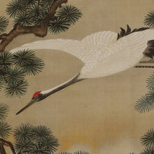 Load image into Gallery viewer, Okabe Tosui (c.1780–1850), A Pair of Cranes with Pine and Bamboo, Japanese hanging scroll, Mid Edo period