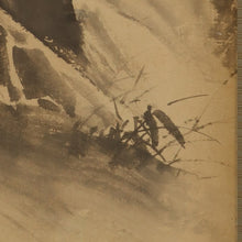 Load image into Gallery viewer, Okutani Shuseki (1871-1936), Leaping Sweetfish in a Clear Stream, Japanese hanging scroll