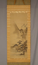 Load image into Gallery viewer, Kano Tansetsu  (?-?), Autumn landscape water (pine, maple, reed), Edo period, Japanese hanging scroll, kakejiku