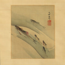 Load image into Gallery viewer, Watanabe Nangaku (1767-1813), Ayu (Sweetfish), Japanese hanging scroll, Late Edo period