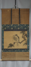 Load image into Gallery viewer, Hayashi Eiho (?-?), Hawk on a Pine Tree, Japanese hanging scroll, Late Edo period
