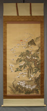 Load image into Gallery viewer, Unknown "Hundred Cranes and Pine, Bamboo, and Plum" Late Edo period-Meiji era, Japanese hanging scroll, kakejiku