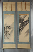 将图片加载到图库查看器,Saeki Ganryo (1798-1852), Dragon and Tiger, Japanese hanging scroll, Late Edo period