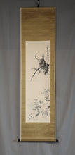 Load image into Gallery viewer, Unge (1773-1850) and Yamanashi Shutei (circa 1840s), Orchids and Flowers, Japanese hanging scroll, Late Edo period