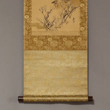 Load image into Gallery viewer, Shibata Zeshin(1807-1891)"early plum blossoms in the countryside" Late Edo period, Japanese hanging scroll, kakejiku