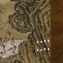 Load image into Gallery viewer, Unknown "Hundred Cranes and Pine, Bamboo, and Plum" Late Edo period-Meiji era, Japanese hanging scroll, kakejiku