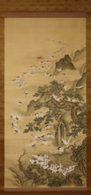 Load image into Gallery viewer, Unknown "Hundred Cranes and Pine, Bamboo, and Plum" Late Edo period-Meiji era, Japanese hanging scroll, kakejiku