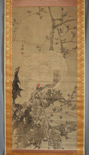 将图片加载到图库查看器,Ganrei (1816-1883), Cranes and Plum Blossoms, Japanese hanging scroll, Late Edo period