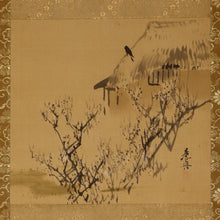 Load image into Gallery viewer, Shibata Zeshin(1807-1891)"early plum blossoms in the countryside" Late Edo period, Japanese hanging scroll, kakejiku