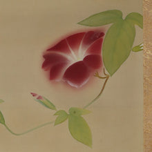 Load image into Gallery viewer, Shuro(?-?) 朱呂"morning glory" Taisho-Showa era, Japanese hanging scroll, kakejiku