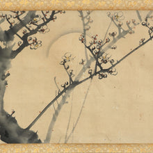 Load image into Gallery viewer, Hayashi Koun (1811-c.1885), Plum Blossoms and the Moon, 1873, Japanese hanging scroll, Meiji period (1868-1912)