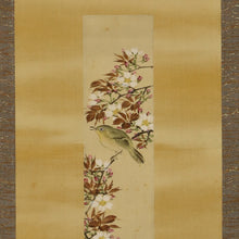 Load image into Gallery viewer, Nakajima Raisho (1796-1871), Cherry Blossoms and Small Bird, Japanese hanging scroll, Late Edo period