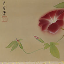 Load image into Gallery viewer, Shuro(?-?) 朱呂"morning glory" Taisho-Showa era, Japanese hanging scroll, kakejiku