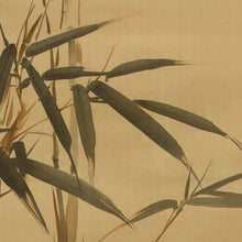 Load image into Gallery viewer, Nakajima Raisho (1796-1871) Bamboo and a Bush Warbler, Chinese Bellflower and Two Quails, Late Edo period-Meiji era, Japanese hanging scroll, kakejiku
