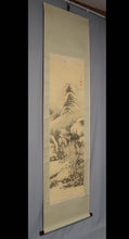 Load image into Gallery viewer, Nakabayashi Chikutou (1776-1853) "Landscape in a cold forest" the middle to late Edo period, Japanese hanging scroll, kakejiku