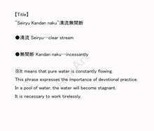 Load image into Gallery viewer, Kobayashi Taigen(1938-?) "Seiryu Kandan naku"清流無間断, Showa era, Japanese hanging scroll, kakejiku