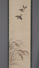 Load image into Gallery viewer, Nakajima Raishou (1796-1871)  'Ears of Rice and Sparrows' Late Edo period, Japanese hanging scroll, kakejiku