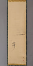 Load image into Gallery viewer, Okamoto Toyohiko (1773-1845) "A villager in the snow" Middle to late Edo period, Japanese hanging scroll, kakejiku