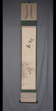 Load image into Gallery viewer, Nakajima Raishou (1796-1871)  'Ears of Rice and Sparrows' Late Edo period, Japanese hanging scroll, kakejiku