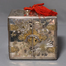 Carica l&#39;immagine nel visualizzatore di Gallery, Box - Silver and alloy &quot;Three drawers with inlaid chrysanthemum design&quot; -  circa 1910-1920,Made in Japan
