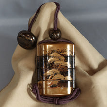 Charger l&#39;image dans la galerie, Inrō with Design of Pine, Bamboo, Crane, and Tortoise - Maki-e - Japan - Early 20th century
