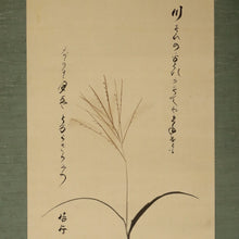 将图片加载到图库查看器，Mochizuki Gyokukei (1874–1938), Japanese Pampas Grass and Water-Moon Painting, Japanese hanging scroll
