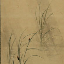 Load image into Gallery viewer, Hasegawa Gyokuhou (1822-1879),  Fireflies in the Rain, Japanese hanging scroll
