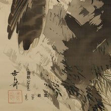 将图片加载到图库查看器，Matsushita Unpo (1888-1917) , Eagle, Japanese hanging scroll, kakejiku
