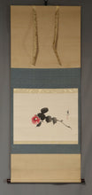 将图片加载到图库查看器，Fukada Chokujo (1861-1947),Camellia with a Broken Branch, Japanese hanging scroll
