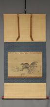 Load image into Gallery viewer, Kishi Renzan (1804-1859), Cranes and Pine Tree (Mount Horai), Japanese hanging scroll, Late Edo period
