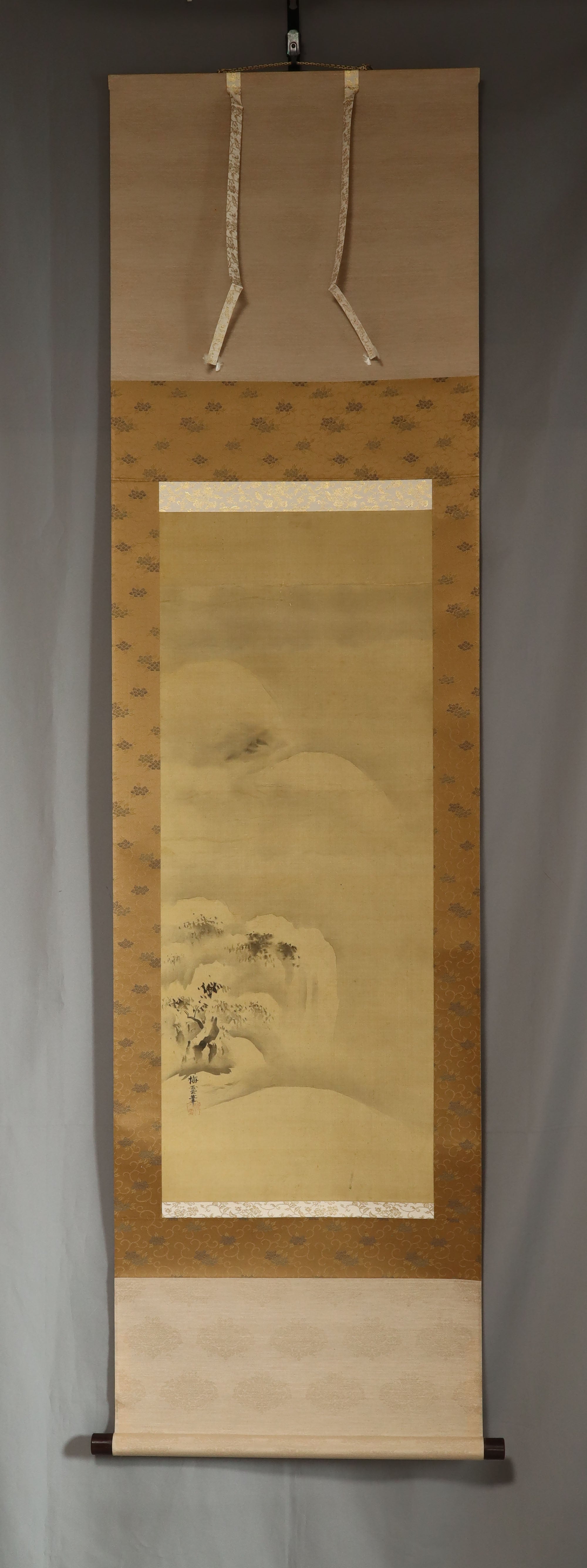 Kano Baiun (Yukinobu)(?-?), Snowy landscape, Japanese hanging scroll