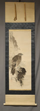 将图片加载到图库查看器，Matsushita Unpo (1888-1917) , Eagle, Japanese hanging scroll, kakejiku
