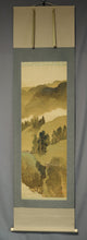 Load image into Gallery viewer, Tanaka Raishō (1868-1940, Blue-Green Landscape, Japanese hanging scroll
