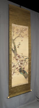 将图片加载到图库查看器，Bessho Seido (1866-?), Cherry Blossoms and Small Birds, Japanese hanging scroll, Taisho period (1912-1926)
