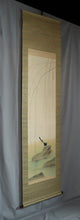 Load image into Gallery viewer, Imanaka Soyu (1886-1959), Willow and Wagtail, Japanese hanging scroll
