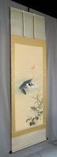 Afbeelding in Gallery-weergave laden, Fujishima Seison(1863-1935), Swimming Carp, Japanese hanging scroll
