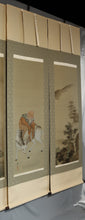 Load image into Gallery viewer, Hirai Chokusui (1861-?), Juroujin with Summer and Winter Landscapes, Japanese hanging scroll
