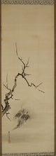 Load image into Gallery viewer, Kano Seisen’in Osanobu (1796‑1846) , Pine, Bamboo, Plum, Crane, Turtle, and Fukurokuju (God of Happiness, Wealth, and Longevity), Japanese hanging scroll, Edo Period, kakejiku
