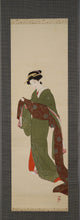 Charger l'image dans la galerie, Hisa Jogetsu (1883–?), Beauty (Changing clothes), Japanese hanging scroll, 1937, Shōwa period (1926–1989)
