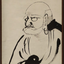 Load image into Gallery viewer, Seki Bokuo (1903-1991), Daruma Painting with Inscription, Japanese hanging scroll
