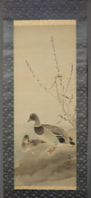 Load image into Gallery viewer, Kobayashi Gokyo (1871-1928) &quot;willow trees and ducks&quot; Taisho era
