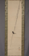 Afbeelding in Gallery-weergave laden, Suzuki Kason (1860-1919) &quot;Willow Trees and a Bush Warbler&quot; Meiji-Taisho Era
