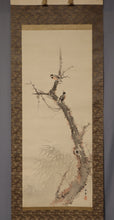Lade das Bild in den Galerie-Viewer, Imao Keinen (1845-1924) &quot;Alte Bäume, rote Efeu und kleine Vögel&quot; Meiji-Taisho-Ära

