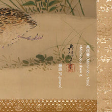 Carica l&#39;immagine nel visualizzatore di Gallery, Kano Michinobu (Eisen-in) (1730-1790) Periodo Edo &quot;Autumn Grass and Quail&quot;
