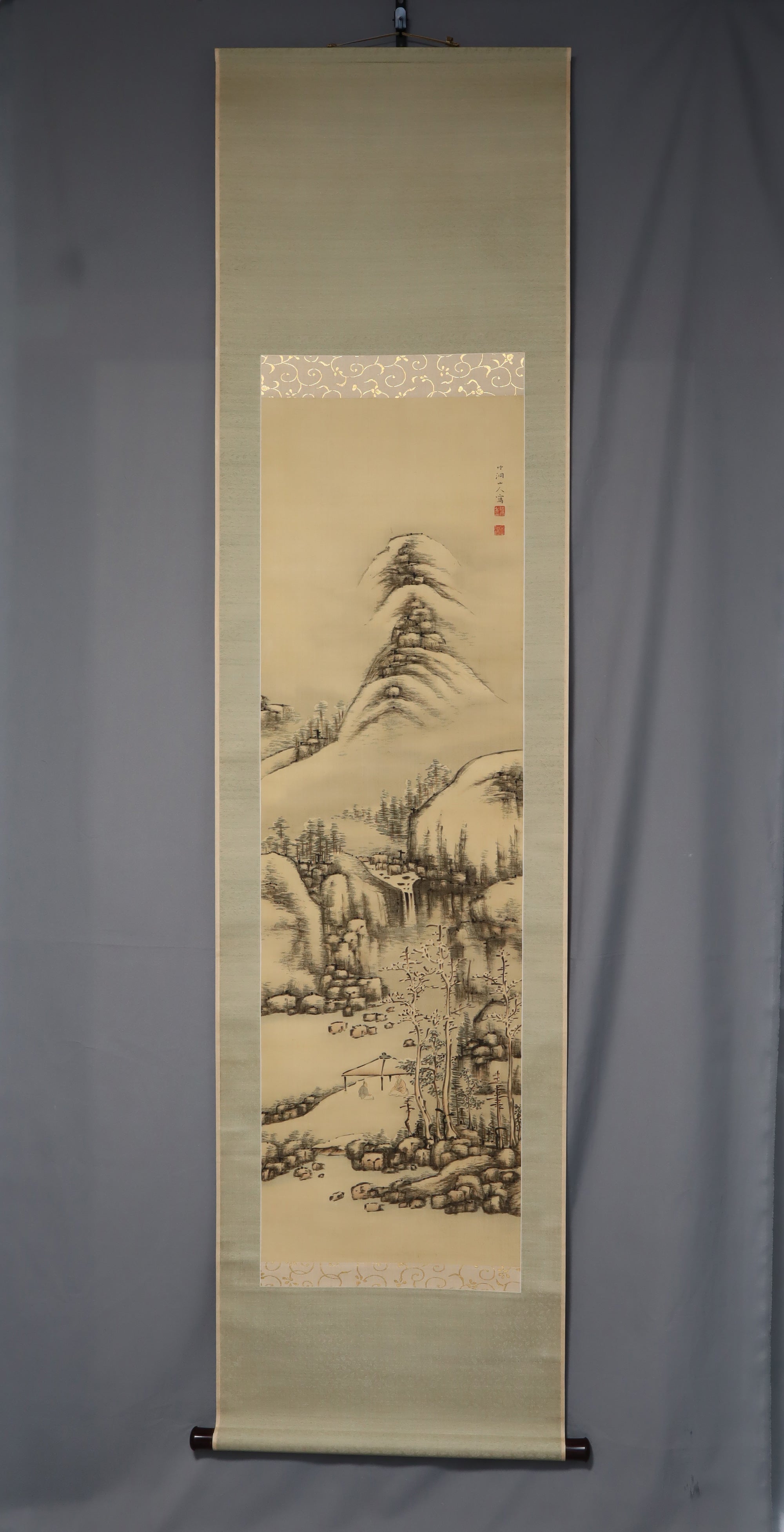 Nakabayashi Chikutou（1776-1853）“冰冷的森林中的景观”中间江户时代