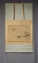 Lade das Bild in den Galerie-Viewer, Kano Michinobu (Eisen-In) (1730-1790) &quot;Herbstgras und Wachtel&quot; Middle Edo Periode
